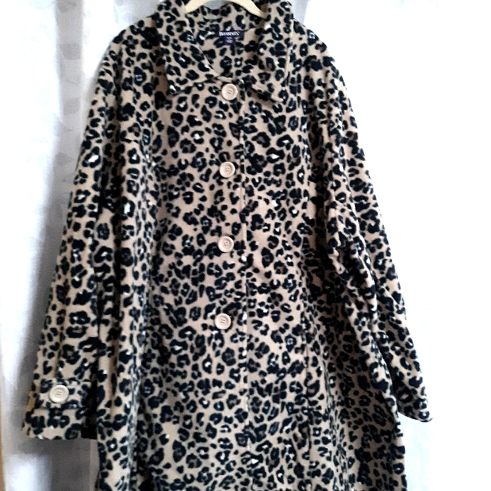 Roaman's Animal print coat sz. 34/36